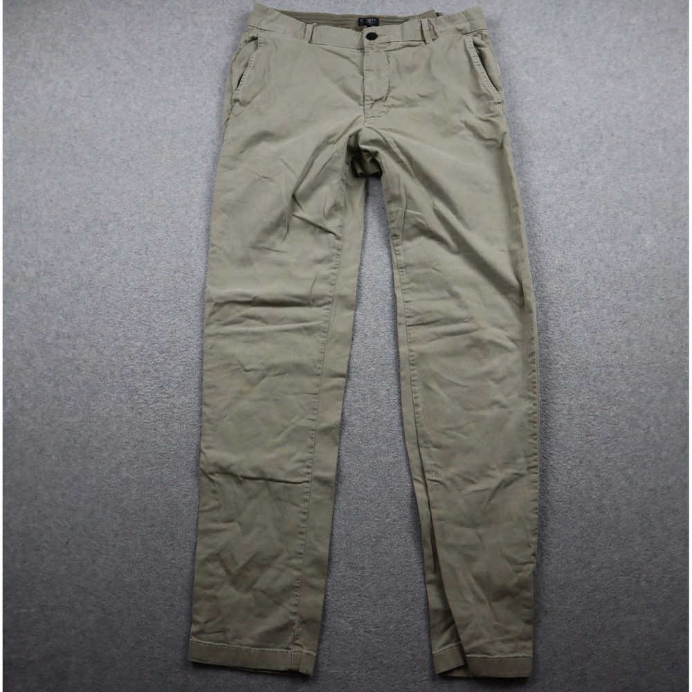 Faherty Pants Mens 31 Reserve Chino Khaki Organic Cotton Stretch Straight
